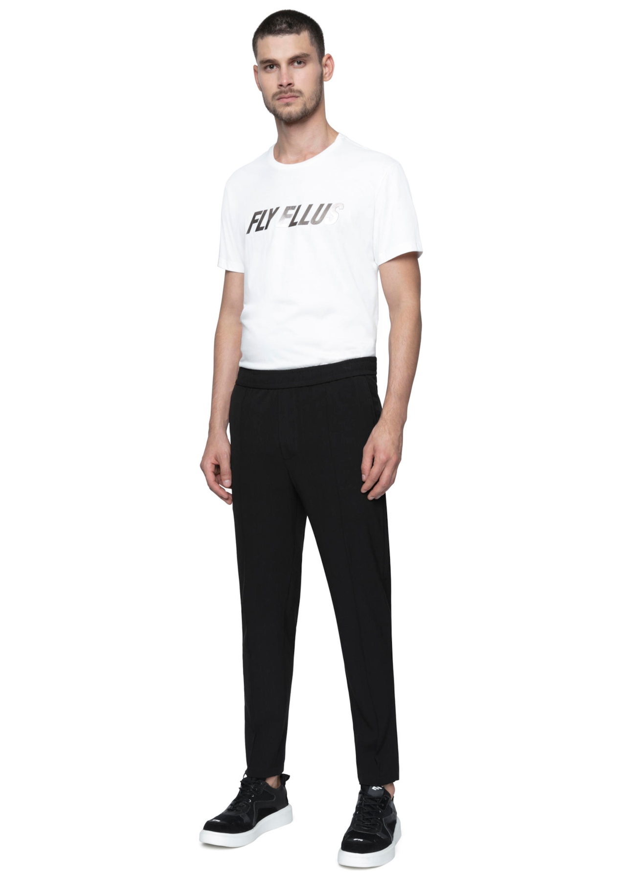 Alfaiataria Pv Spandex Jogger Trapezio Preto