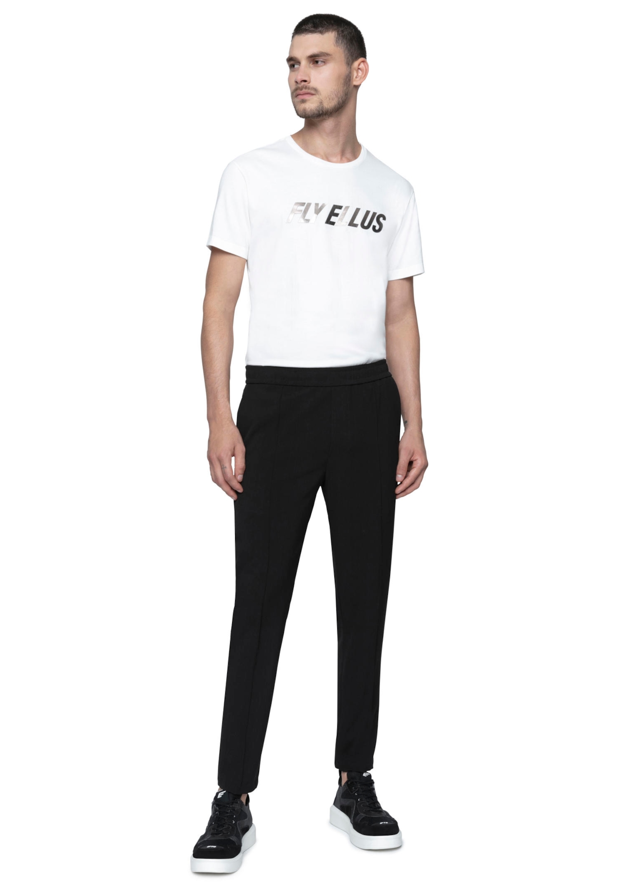 Alfaiataria Pv Spandex Jogger Trapezio Preto