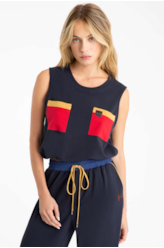 Armani Colors Adjuster Big Pockets Marinho/Vermelho/Mostarda