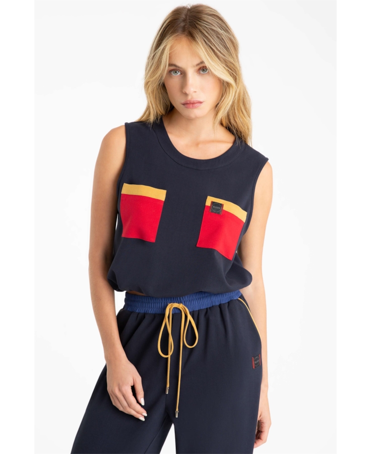 Armani Colors Adjuster Big Pockets Marinho/Vermelho/Mostarda