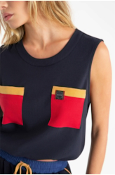 Armani Colors Adjuster Big Pockets Marinho/Vermelho/Mostarda