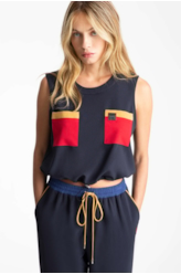 Armani Colors Adjuster Big Pockets Marinho/Vermelho/Mostarda