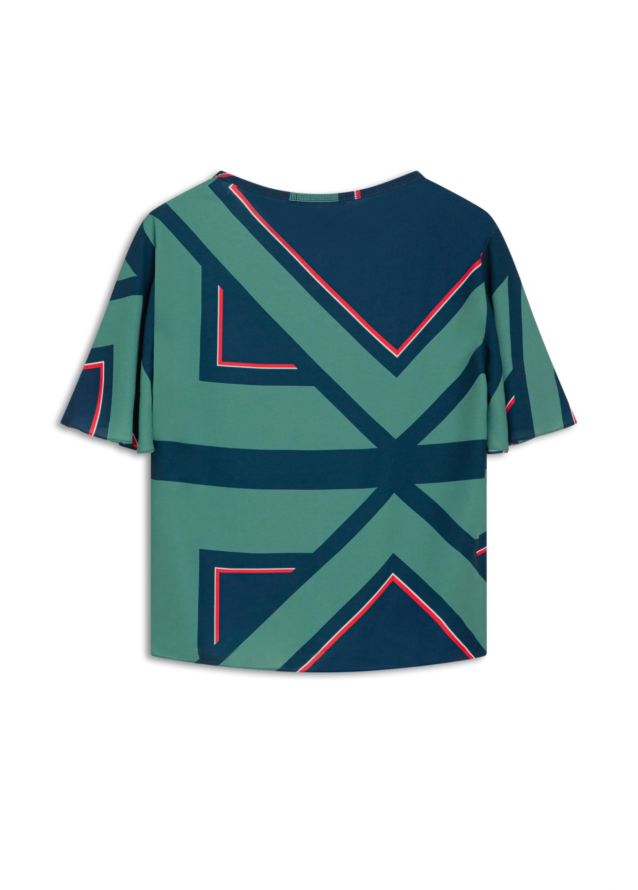 Bata Geométrico Canoa Neckline Padrao 1