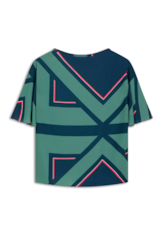 Bata Geométrico Canoa Neckline Padrao 1