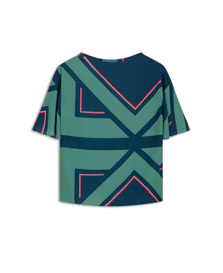 Bata Geométrico Canoa Neckline Padrao 1