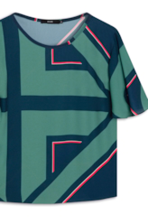 Bata Geométrico Canoa Neckline Padrao 1