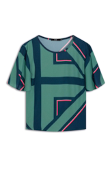 Bata Geométrico Canoa Neckline Padrao 1