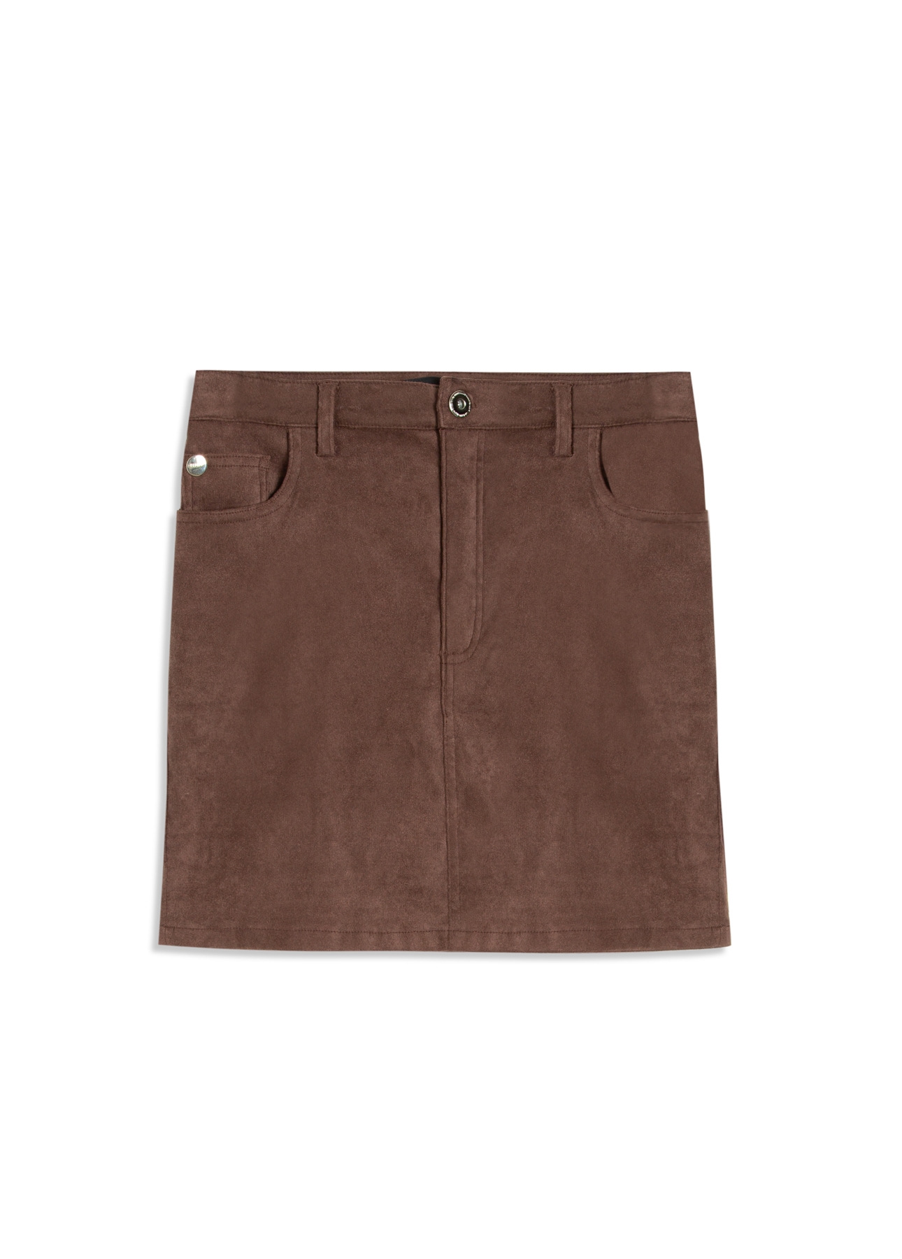 Bengaline Suede Back Slit Marrom