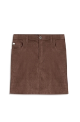 Bengaline Suede Back Slit Marrom