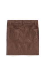 Bengaline Suede Back Slit Marrom