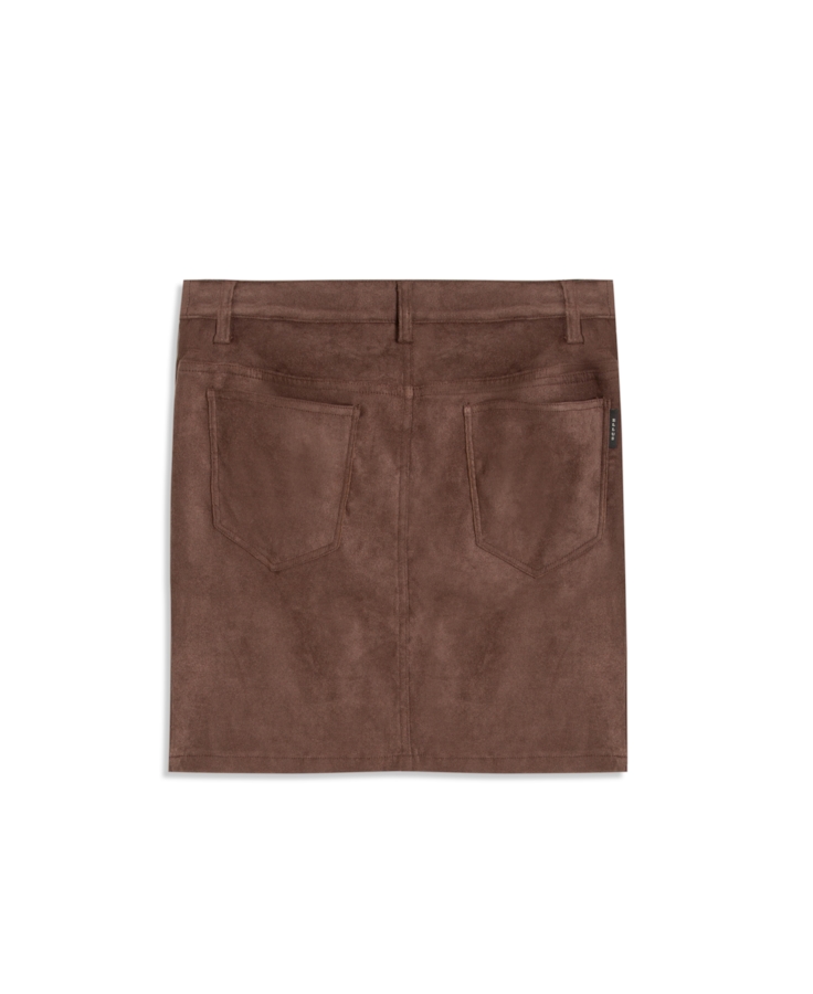 Bengaline Suede Back Slit Marrom