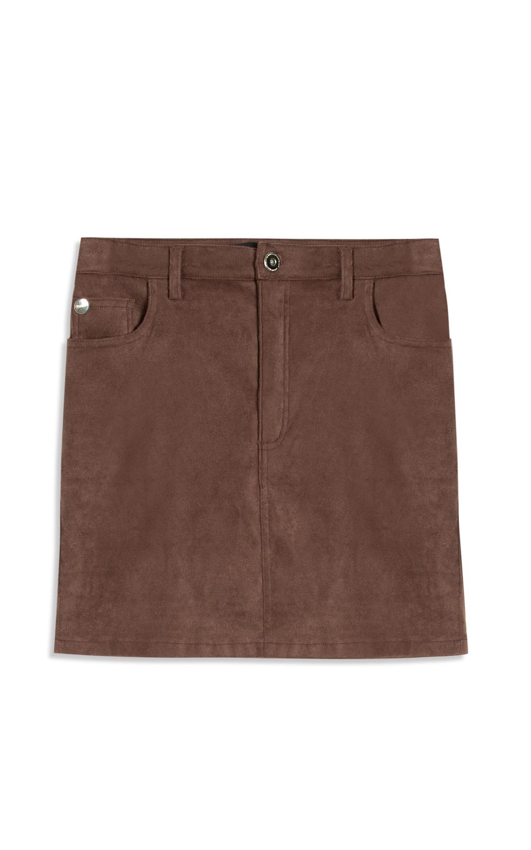 Suede Reversible Skirt Caramelo