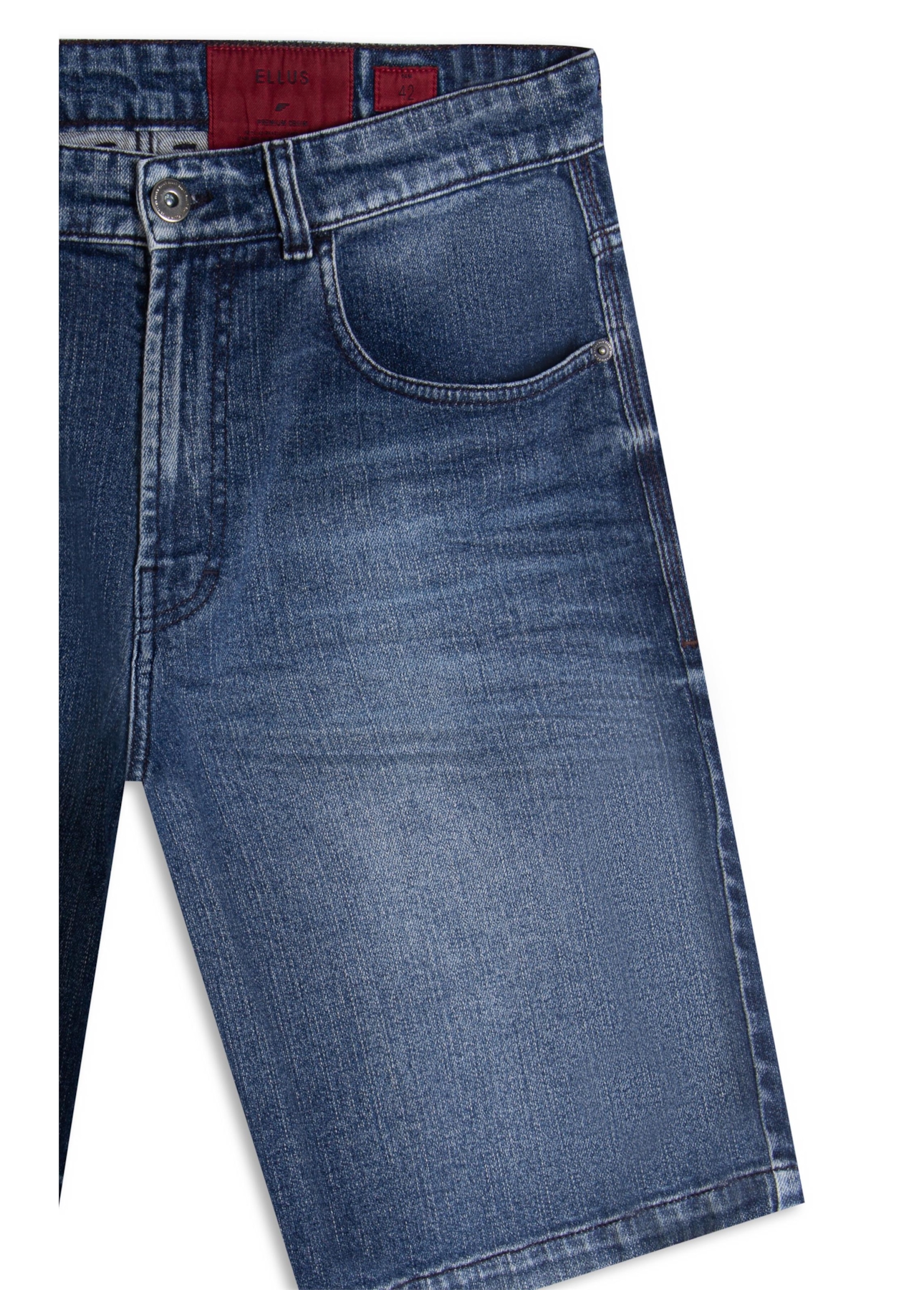 Bermuda Classic Denim Elastic Long 5 Pockets Lav.Escuro C/ Matiz e 3d