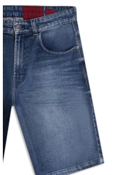 Bermuda Classic Denim Elastic Long 5 Pockets Lav.Escuro C/ Matiz e 3d
