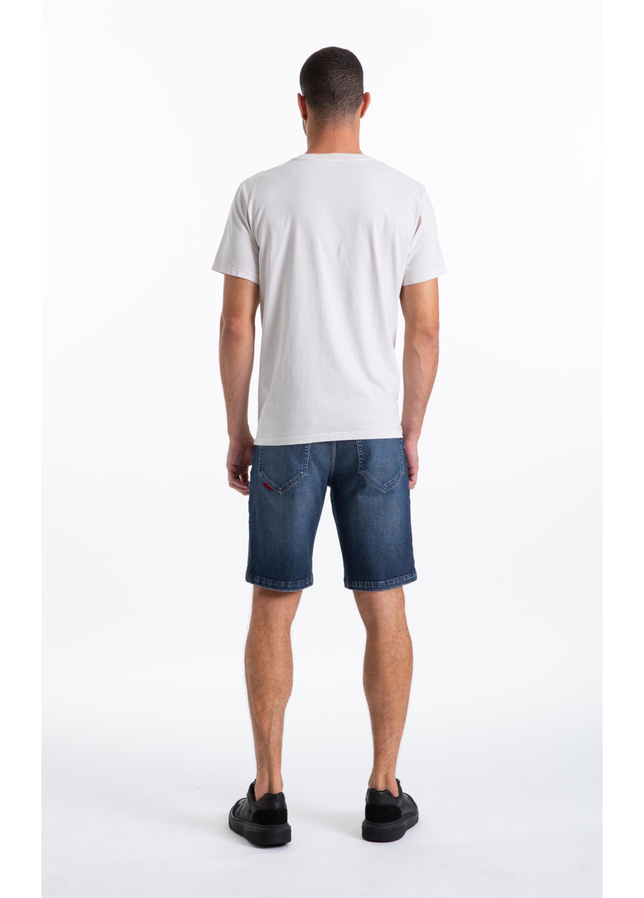 Bermuda Classic Denim Elastic Long 5 Pockets Lav.Escuro C/ Matiz e 3d