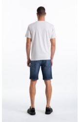 Bermuda Classic Denim Elastic Long 5 Pockets Lav.Escuro C/ Matiz e 3d