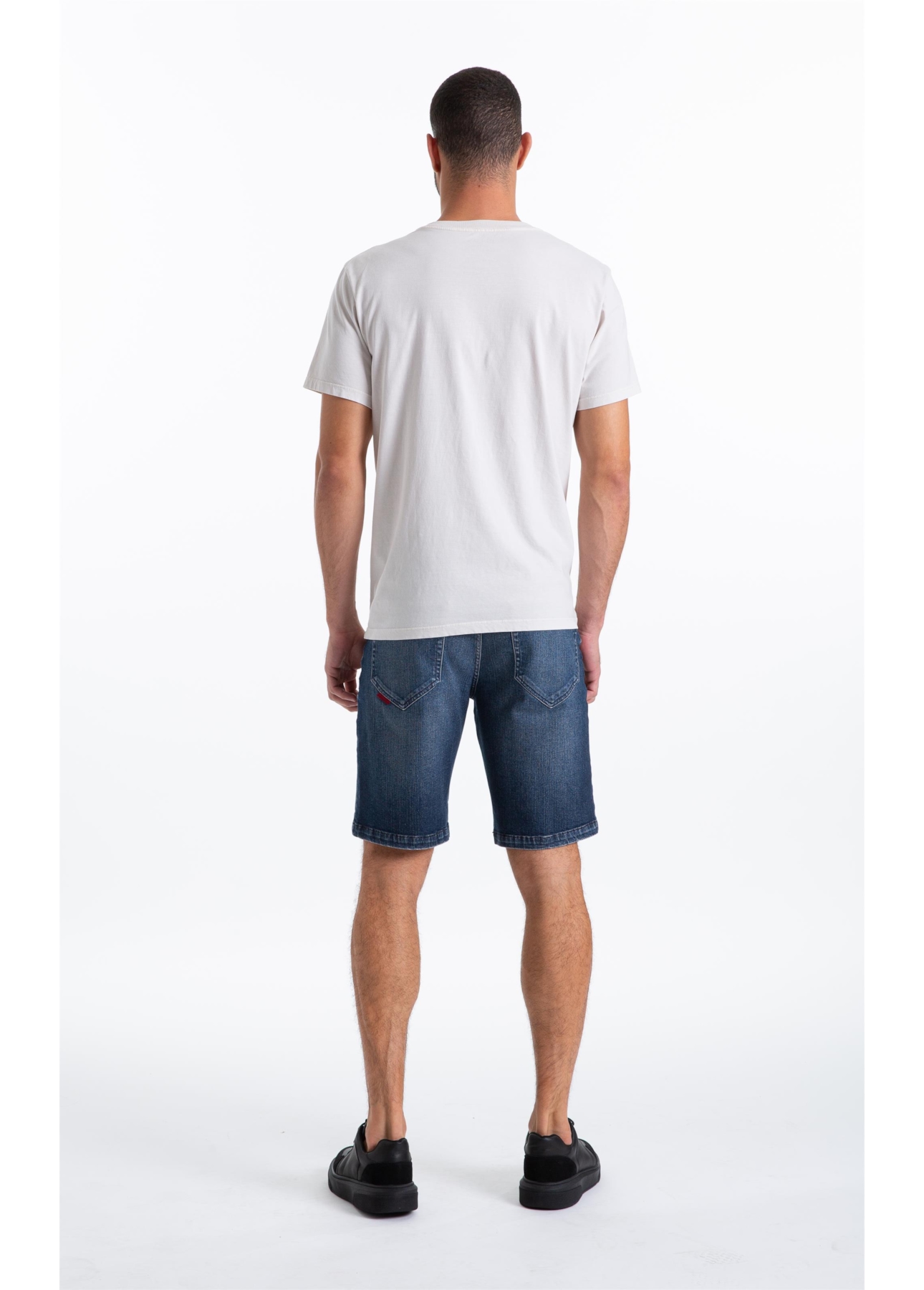 Bermuda Classic Denim Elastic Long 5 Pockets Lav.Escuro C/ Matiz e 3d