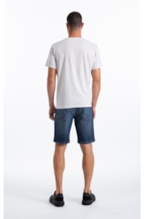 Bermuda Classic Denim Elastic Long 5 Pockets Lav.Escuro C/ Matiz e 3d