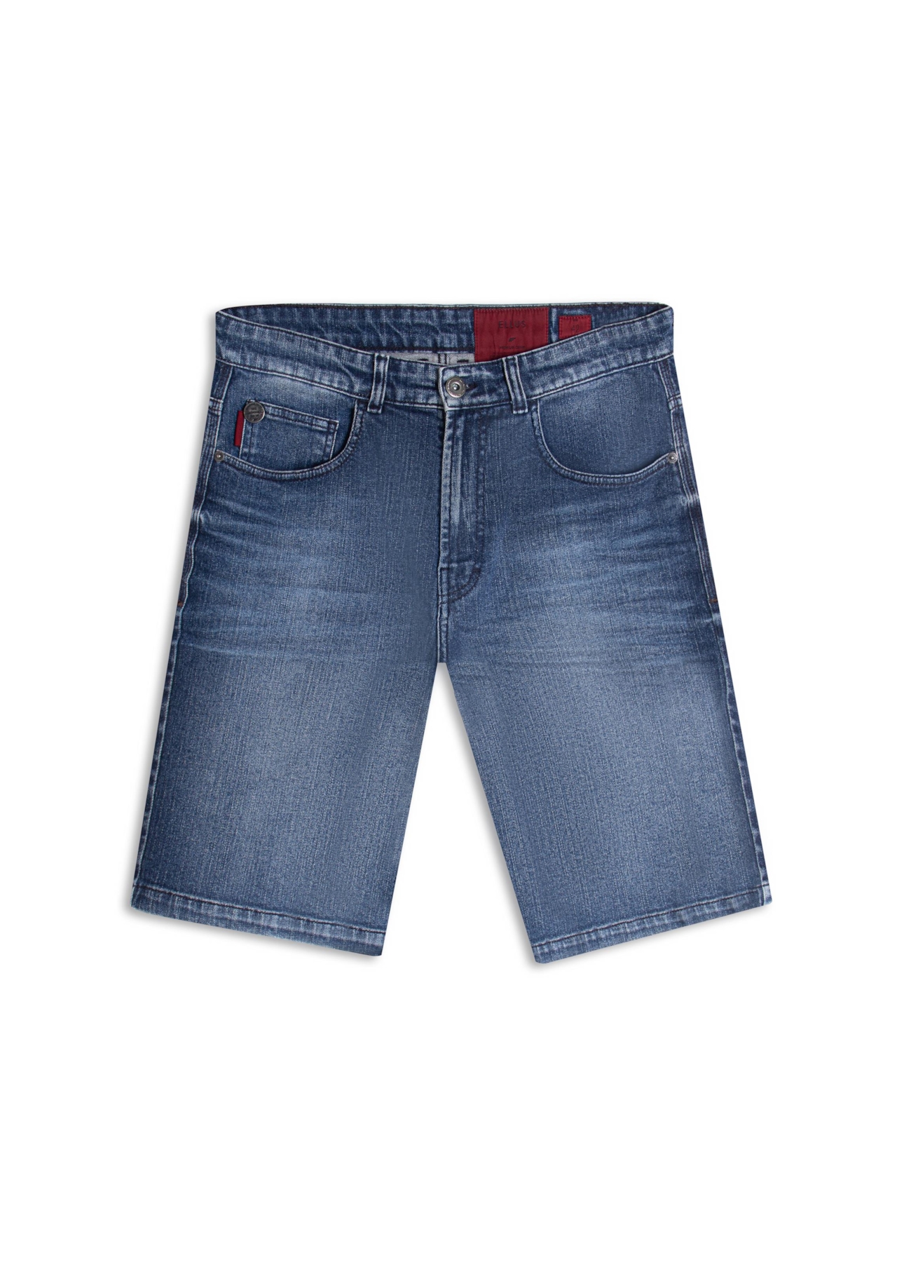 Bermuda Classic Denim Elastic Long 5 Pockets Lav.Escuro C/ Matiz e 3d