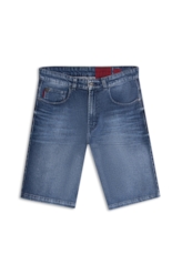 Bermuda Classic Denim Elastic Long 5 Pockets Lav.Escuro C/ Matiz e 3d