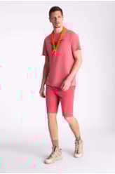 Bermuda Color Canvas Goiaba