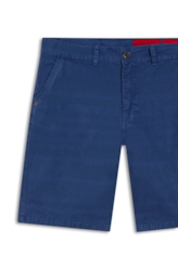 Bermuda Color Twill Linen Stripe Bold Azul Jeans