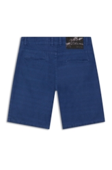 Bermuda Color Twill Linen Stripe Bold Azul Jeans