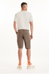 Bermuda Color Twill Long Cargo Tabaco