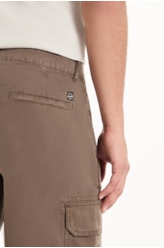 Bermuda Color Twill Long Cargo Tabaco