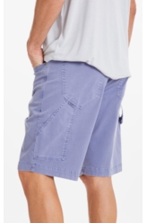 Bermuda Color Twill Long Worker Azul Jeans