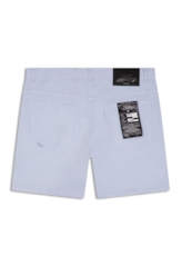 Bermuda Color Twill Loose Azul Claro