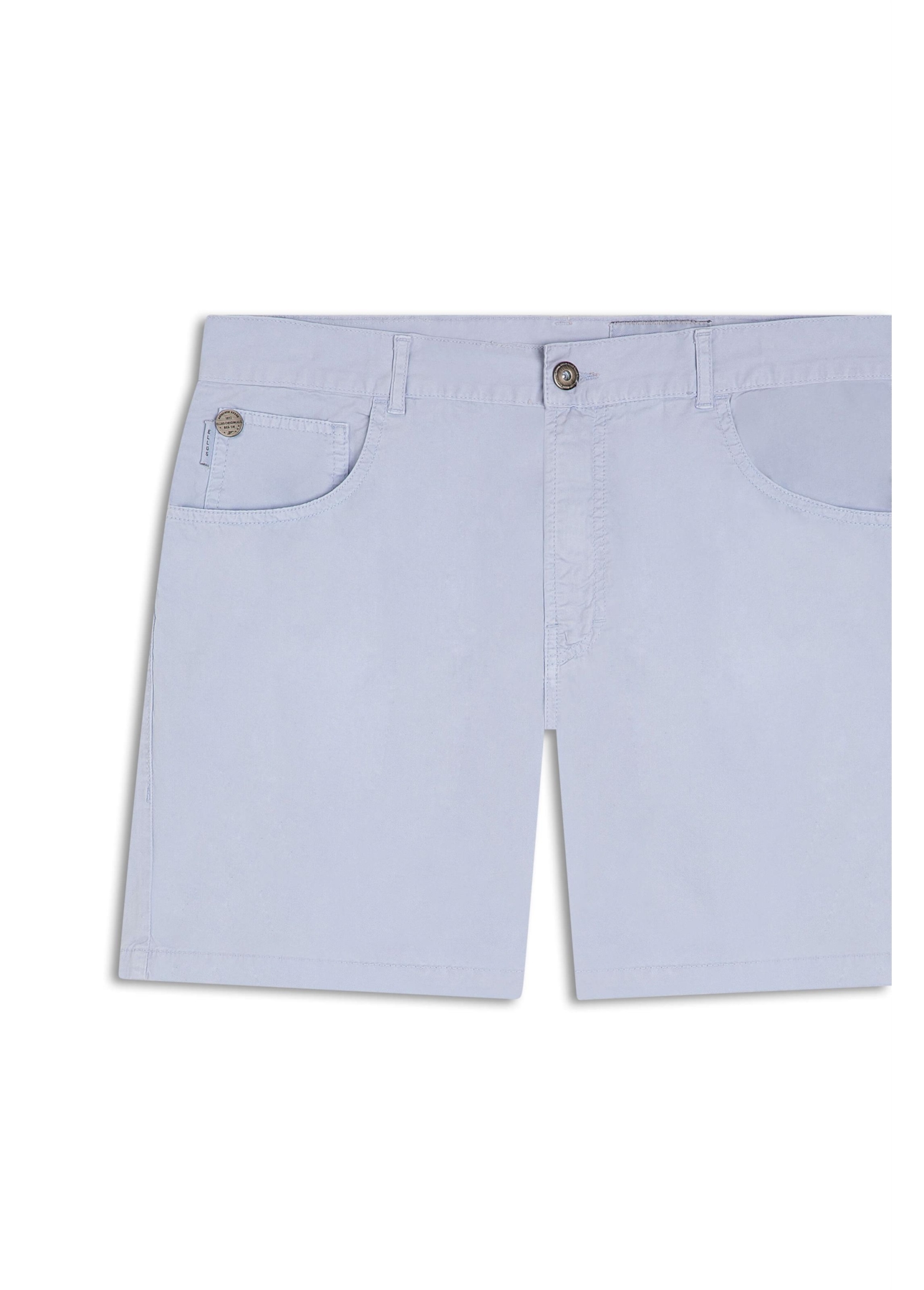 Bermuda Color Twill Loose Azul Claro