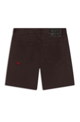 Bermuda Color Twill Loose Marrom Escuro