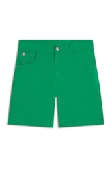 Bermuda Color Twill Loose Verde Bandeira