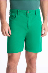 Bermuda Color Twill Loose Verde Bandeira