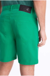Bermuda Color Twill Loose Verde Bandeira
