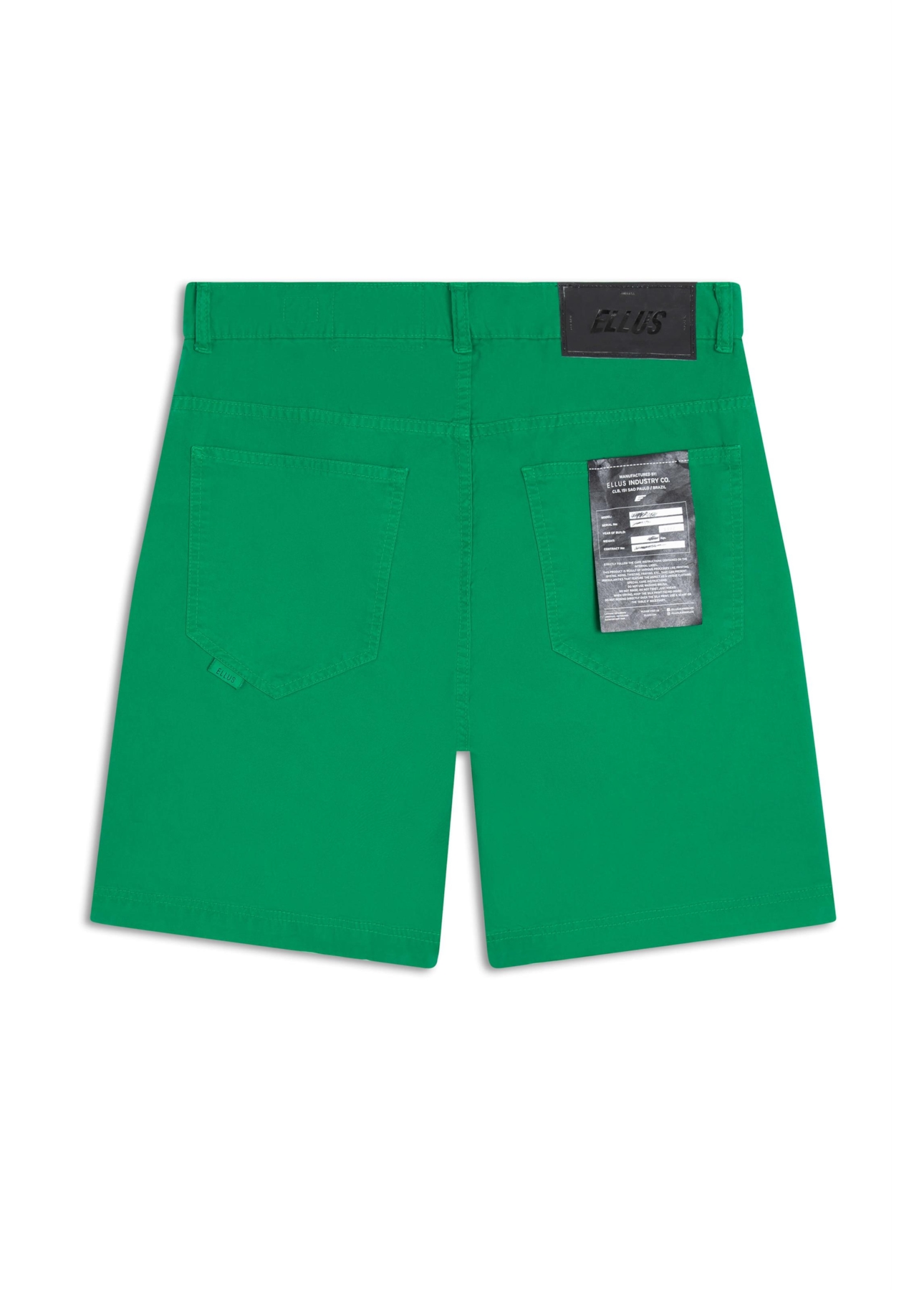 Bermuda Color Twill Loose Verde Bandeira
