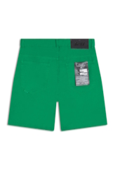 Bermuda Color Twill Loose Verde Bandeira