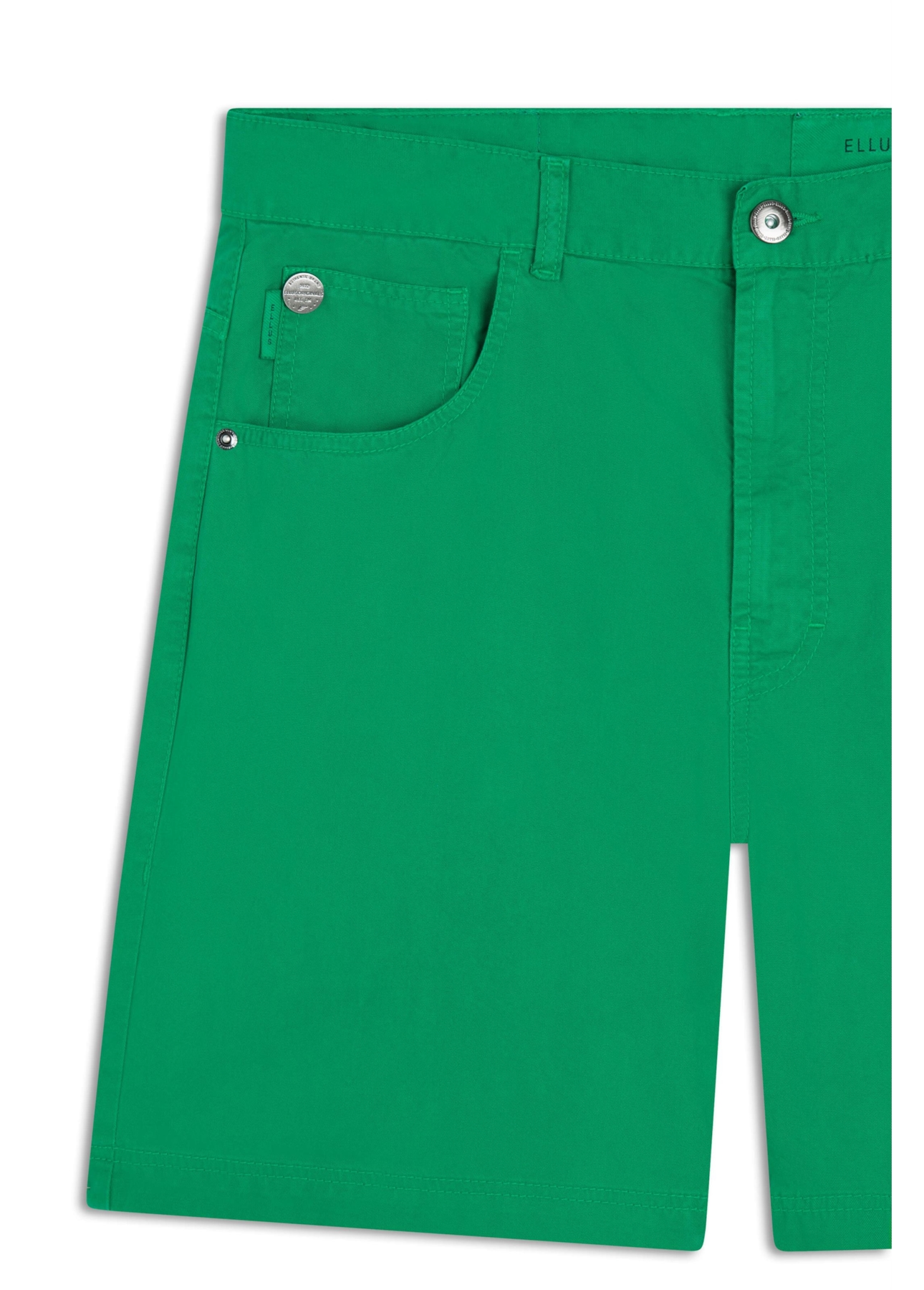 Bermuda Color Twill Loose Verde Bandeira