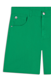 Bermuda Color Twill Loose Verde Bandeira