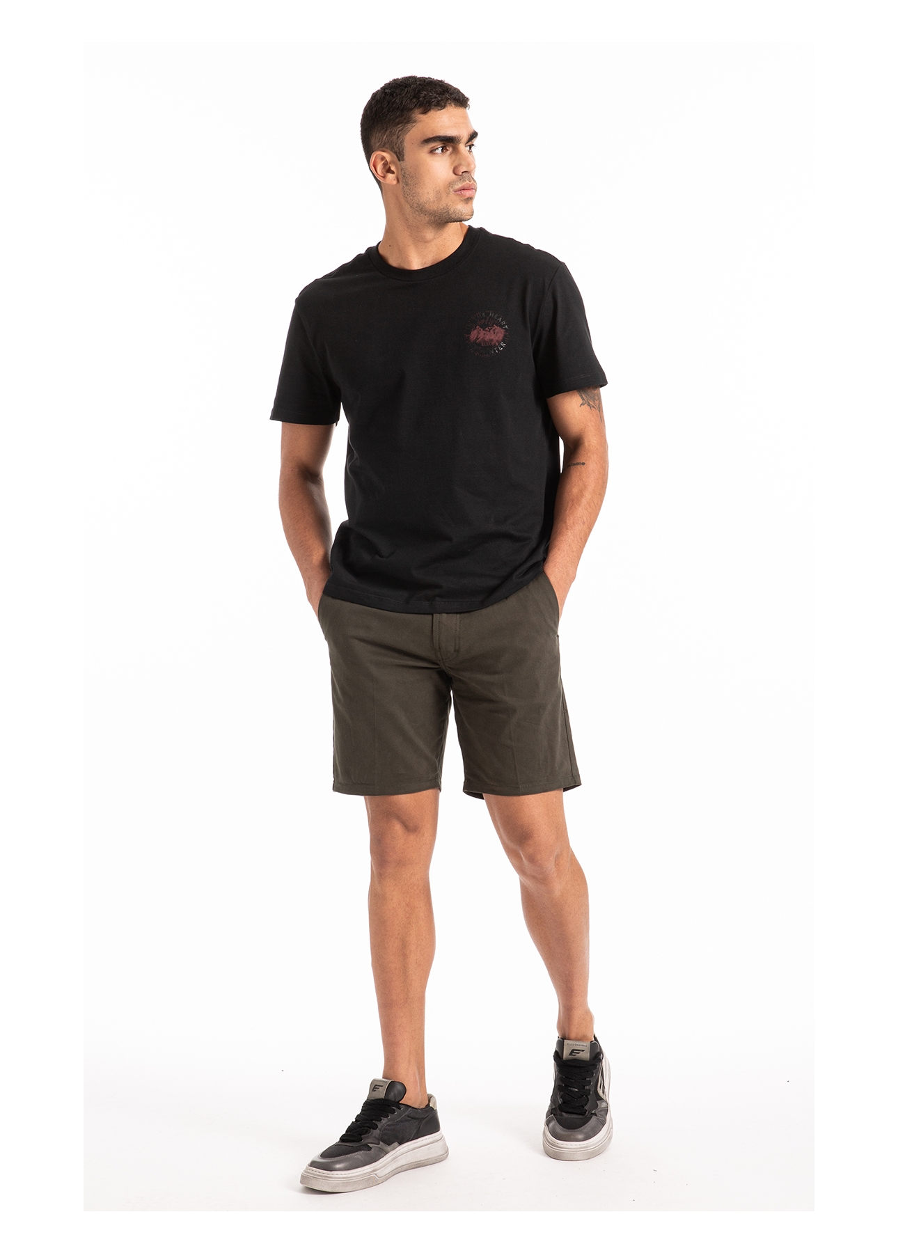 Bermuda Color Twill Power Classic Verde Escuro