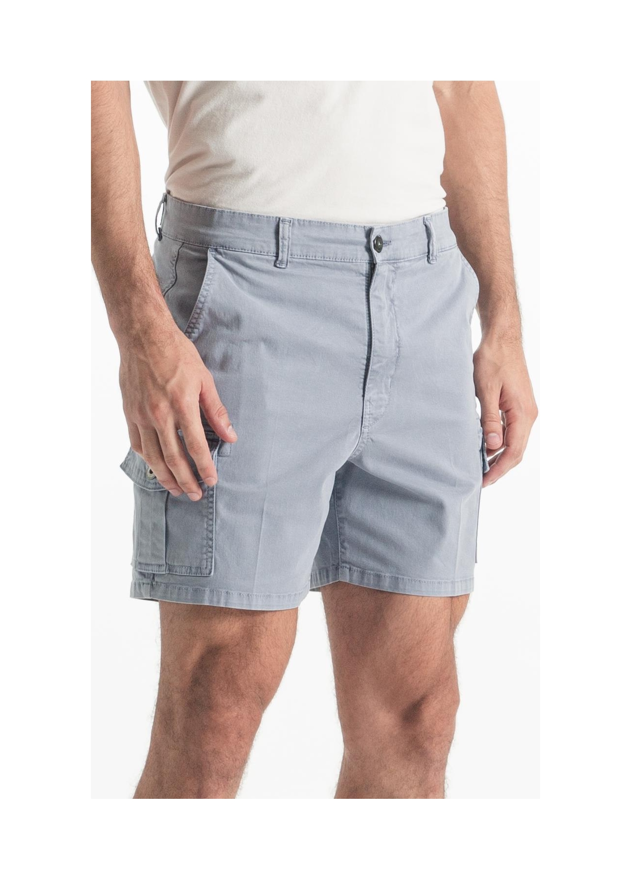 Bermuda Color Twill Power Hawaii Cargo Blue Vintage