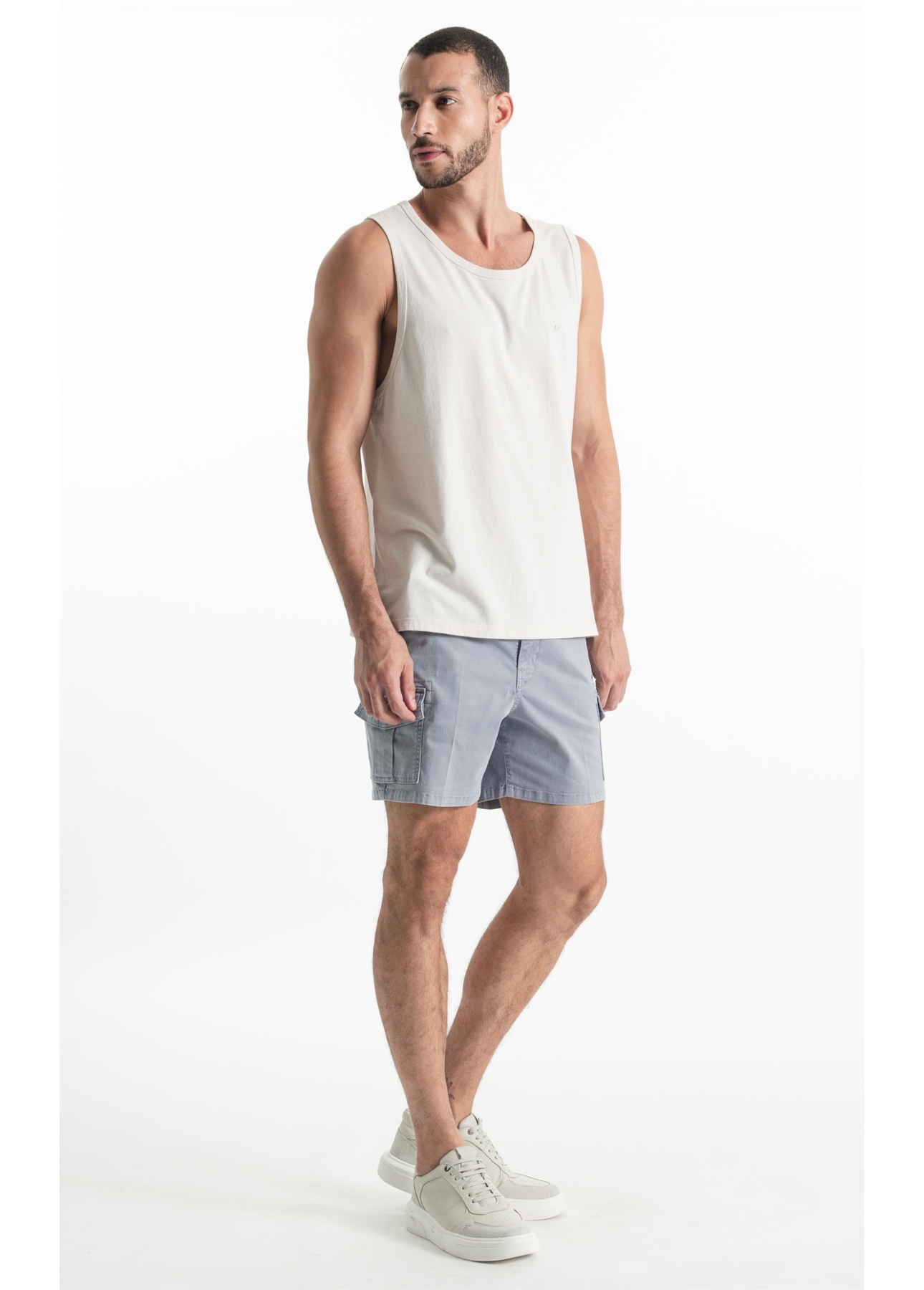 Bermuda Color Twill Power Hawaii Cargo Blue Vintage