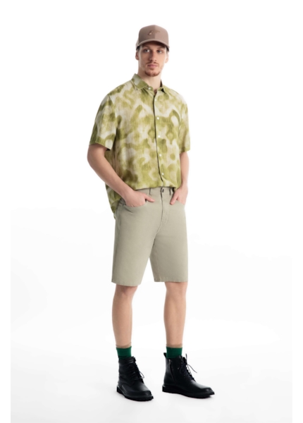 Bermuda Color Twill Power Long Verde Seco