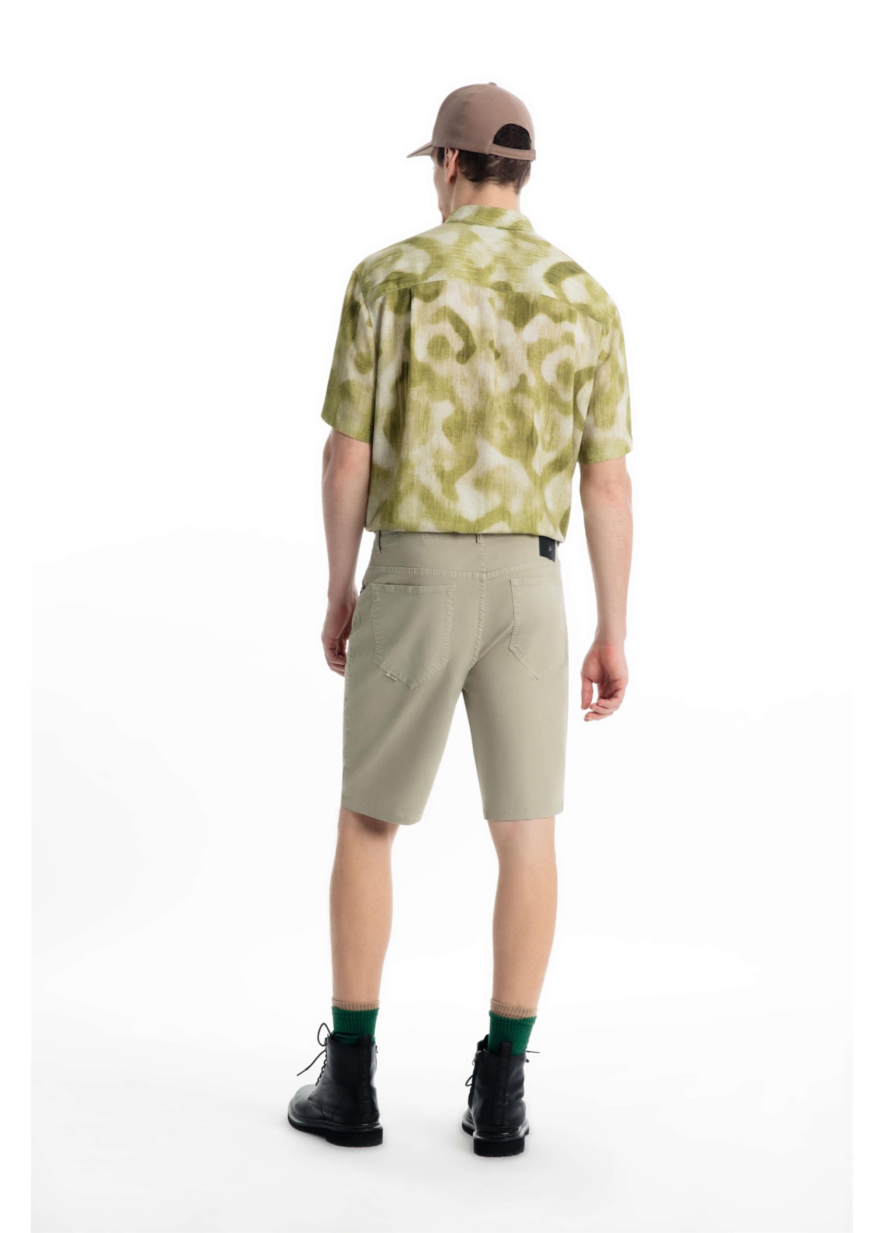 Bermuda Color Twill Power Long Verde Seco