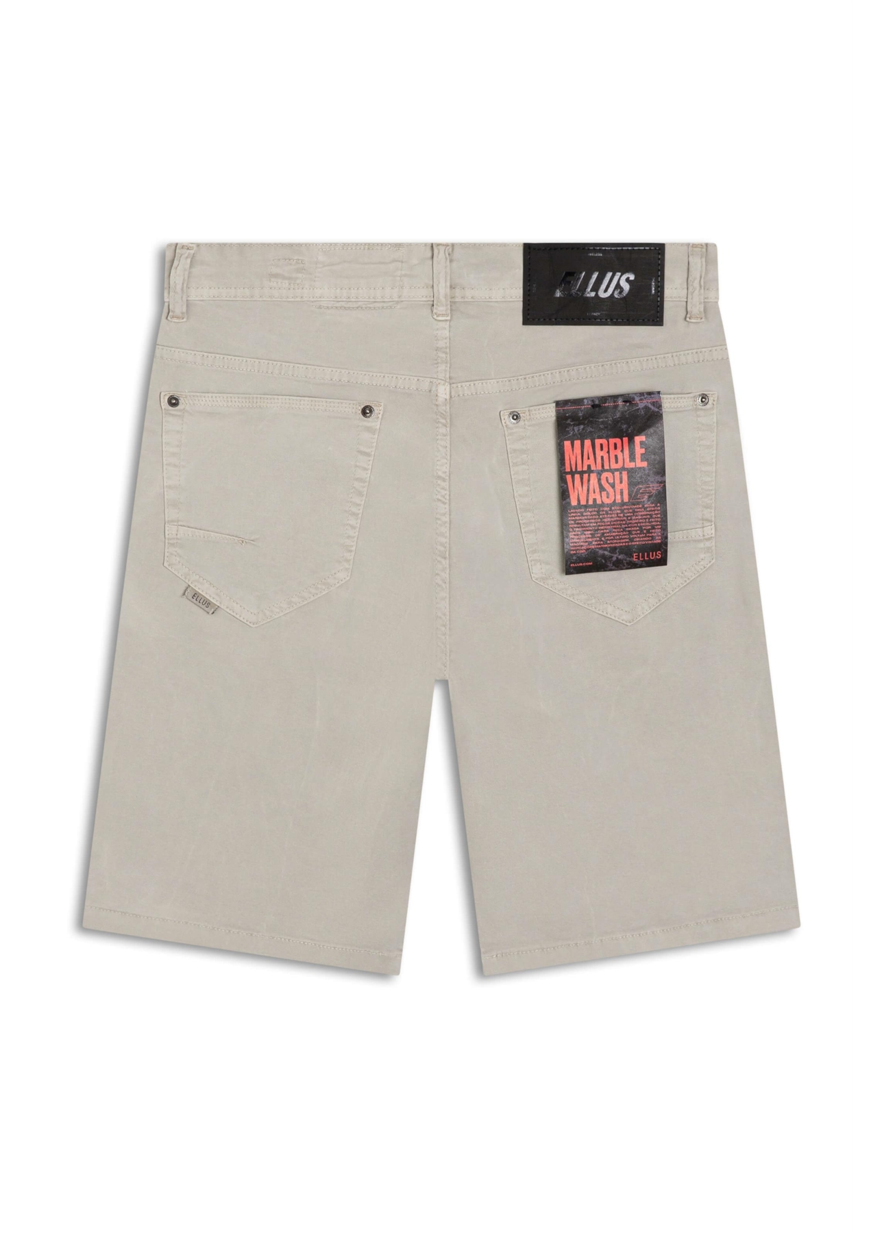 Bermuda Color Twill Power Rock Cinza Claro