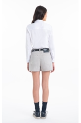 Bermuda Color Twill Power Shorts Saia Transpas Silver