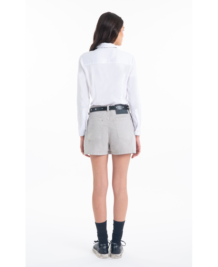 Bermuda Color Twill Power Shorts Saia Transpas Silver