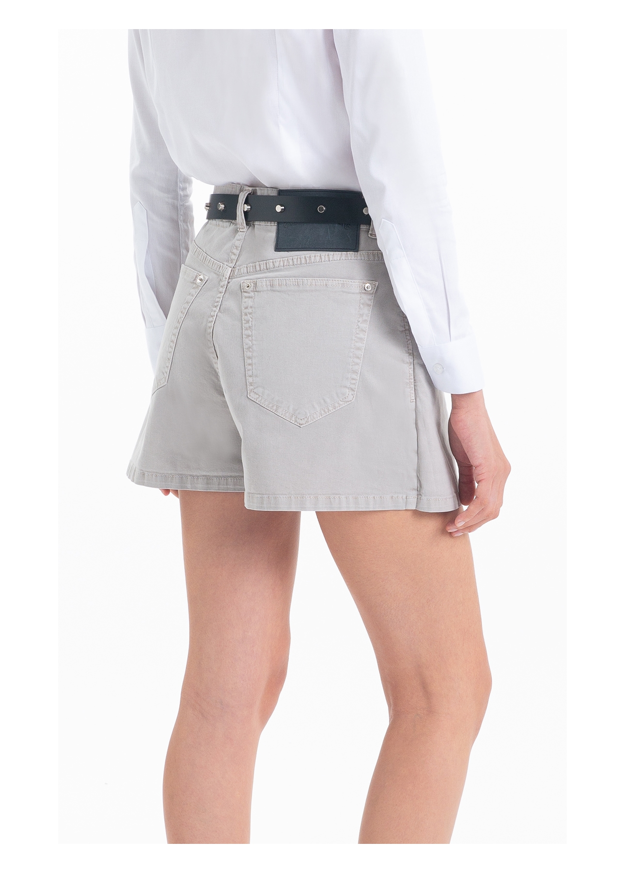Bermuda Color Twill Power Shorts Saia Transpas Silver