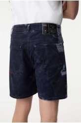 Bermuda Color Twill Power Tie Dye Dark Navy